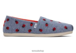 Toms Women Alpargata Ladybugs Chambray Shoes Z480RF122