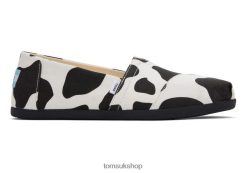 Toms Women Cow Print Alpargata Cow Print Black Shoes Z480RF90