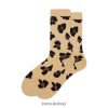 Toms Women Crew Socks Beige Leopard Accessories Z480RF356
