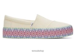 Toms Women Fenix Platform Natural Canvas Shoes Z480RF58