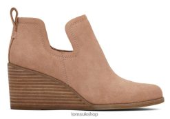 Toms Women Kallie Wedge Bootie Brown Shoes Z480RF225