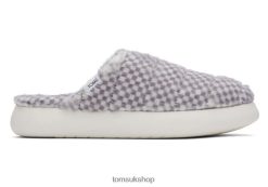 Toms Women Mallow Mule Grey Mohair Shoes Z480RF288